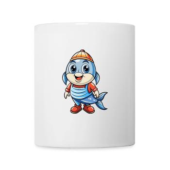Hareng Mignon Personnage De Dessin Animé Kawaii Clipart - Mug blanc - blanc - Devant