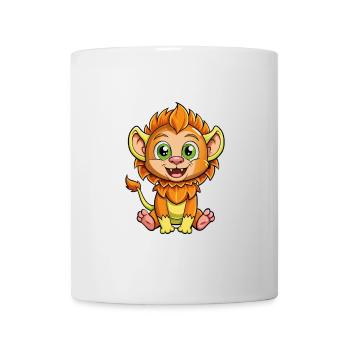 Manticore Mignon Dessin Animé Personnage Kawaii Clipart - Mug blanc - blanc - Devant