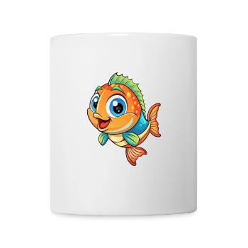 Fish Cute Cartoon Character Kawaii Clipart - Mug - white - Front
