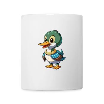 Loon Niedliche Zeichentrickfigur Kawaii Clipart - Tasse - Weiß - Vorne