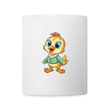 Dotterel Niedliche Zeichentrickfigur Kawaii Clipart - Tasse - Weiß - Vorne