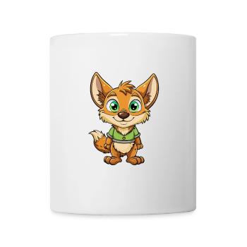 Jackal Cute Cartoon Character Kawaii Clipart - Mug - white - Front