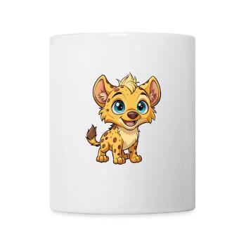 Hyena Cute Cartoon Character Kawaii Clipart - Mug - white - Front