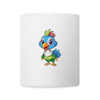 Pintade Mignon Personnage De Dessin Animé Kawaii Clipart - Mug blanc - blanc - Devant