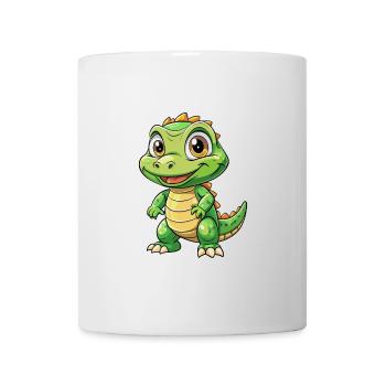 Komodo Dragon Cartoon Character Kawaii Clipart - Mug - white - Front