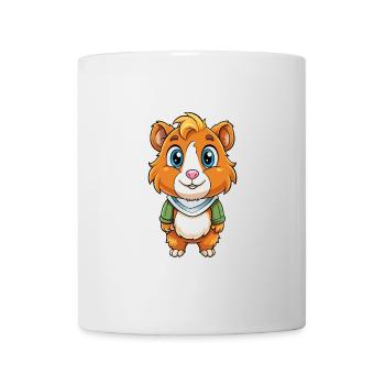 Cochon d’Inde Mignon Personnage De Dessin Animé Kawaii Clipart - Mug blanc - blanc - Devant
