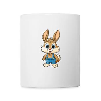 Hase Niedliche Zeichentrickfigur Kawaii Clipart - Tasse - Weiß - Vorne