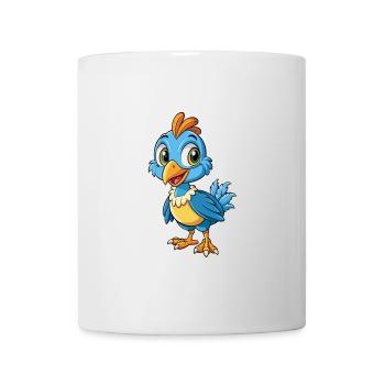 Perlhuhn Niedliche Zeichentrickfigur Kawaii Clipart - Tasse - Weiß - Vorne