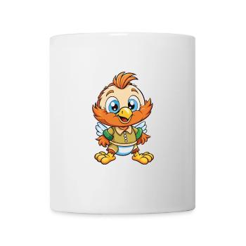 Moorhuhn Niedliche Zeichentrickfigur Kawaii Clipart - Tasse - Weiß - Vorne