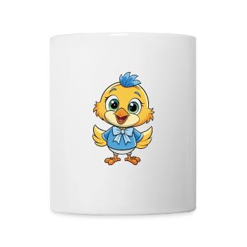 Finch Niedliche Zeichentrickfigur Kawaii Clipart - Tasse - Weiß - Vorne