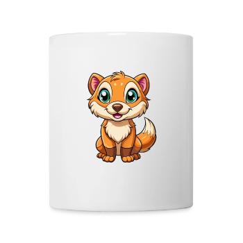 Ferret Cute Cartoon Character Kawaii Clipart - Mug - white - Front