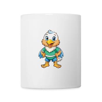 Adler Niedliche Zeichentrickfigur Kawaii Clipart - Tasse - Weiß - Vorne