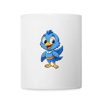 Eastern Bluebird Cartoon Character Kawaii Clipart - Mug - white - Front
