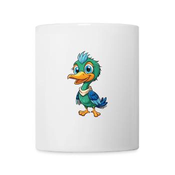 Cormoran mignon personnage de dessin animé Kawaii Clipart - Mug blanc - blanc - Devant