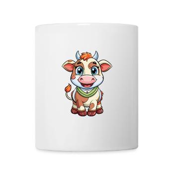 Cow Cute Cartoon Character Kawaii Clipart - Mug - white - Front