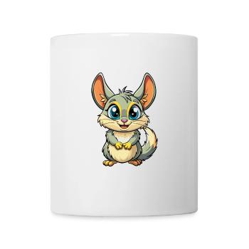 Chinchillas Mignon Personnage De Dessin Animé Kawaii Clipart - Mug blanc - blanc - Devant