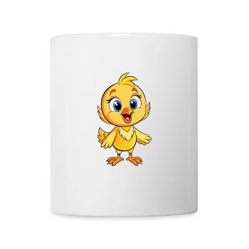 Stieglitz Niedliche Zeichentrickfigur Kawaii Clipart - Tasse - Weiß - Vorne