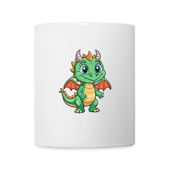 Dragon Cute Cartoon Character Kawaii Clipart - Mug - white - Front