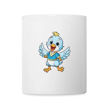 Taube Niedliche Zeichentrickfigur Kawaii Clipart - Tasse - Weiß - Vorne