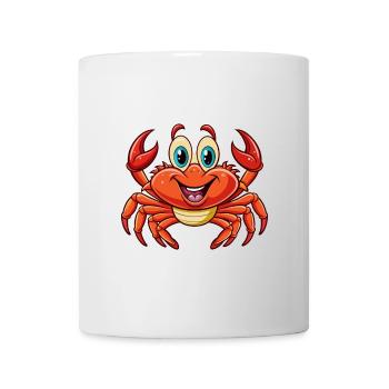 Crab Cute Cartoon Character Kawaii Clipart - Mug - white - Front