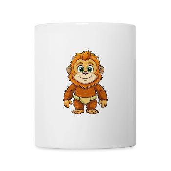 BigFoot Niedliche Zeichentrickfigur Kawaii Clipart - Tasse - Weiß - Vorne