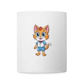 Cat Cute Cartoon Character Kawaii Clipart - Mug - white - Front