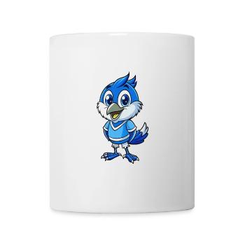 Blue Jay Cute Cartoon Character Kawaii Clipart - Mug - white - Front