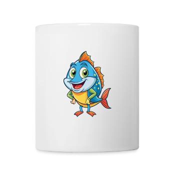Brill Fish Cute Cartoon Character Kawaii Clipart - Mug - white - Front