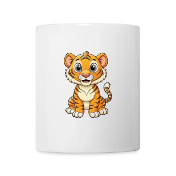 Tigre du Bengale Dessin Animé Personnage Kawaii Clipart - Mug blanc - blanc - Devant