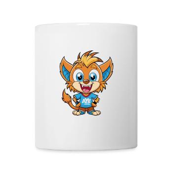 Aye Aye Niedliche Zeichentrickfigur Kawaii Clipart - Tasse - Weiß - Vorne