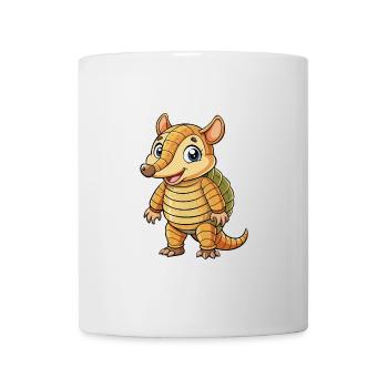 tatou mignon personnage de dessin animé Kawaii Clipart - Mug blanc - blanc - Devant