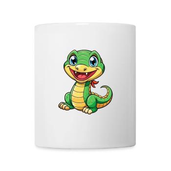 Anaconda Cute Cartoon Character Kawaii Clipart - Mug - white - Front