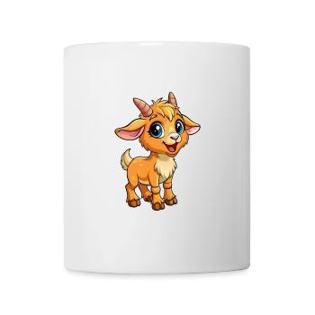 Alpine Goat Cute Cartoon Character Kawaii Clipart - Mug - white - Front