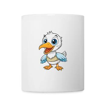 Albatross Cute Cartoon Character Kawaii Clipart - Mug - white - Front
