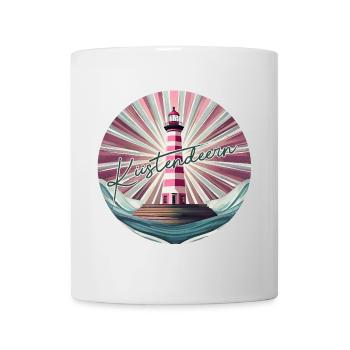 Pinker Leuchtturm - Tasse - Weiß - Vorne
