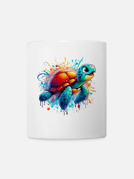 Schildkröte - Tasse - Weiß