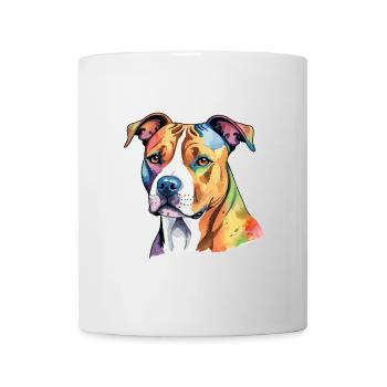 American Staffordshire Terrier Aquarelles - Mug blanc - blanc - Devant