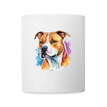 American Staffordshire Terrier Aquarelles - Mug blanc - blanc - Devant