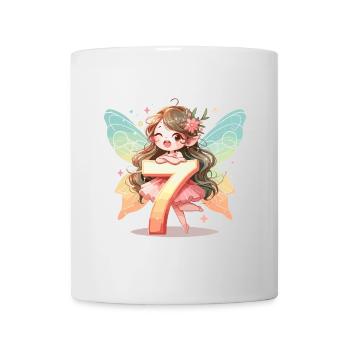 7 Jahre Fee Elfe Geburtstag Geschenk - Tasse - Weiß - Vorne