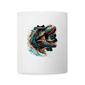 Cadeau de dinosaure T-Rex rugissant - Mug blanc - blanc - Devant