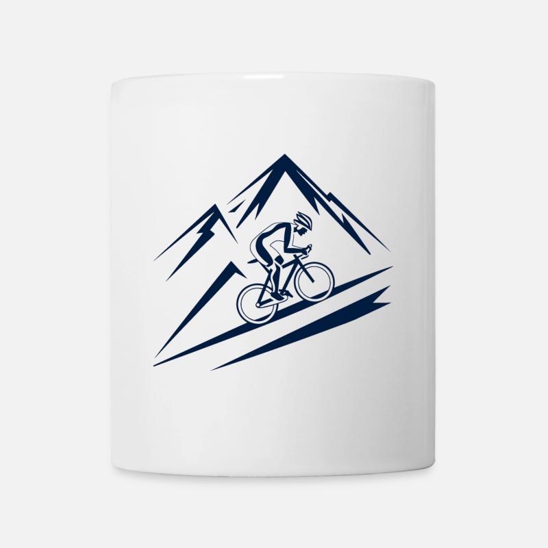 Fahrrad Berg Mountainbike Mountainbiker - Tasse - Weiß