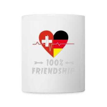 100 % amitié entre la Suisse et l'Allemagne - Mug blanc - blanc - Devant