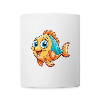 Fish Cute Cartoon Character Kawaii Clipart - Mug - white - Front