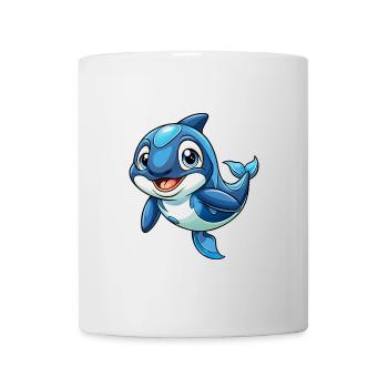 Orque Mignon Personnage De Dessin Animé Kawaii Clipart - Mug blanc - blanc - Devant