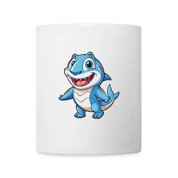 Shark Cute Cartoon Character Kawaii Clipart - Mug - white - Front