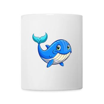 Blauwal Niedliche Cartoon Figur Kawaii Clipart - Tasse - Weiß - Vorne