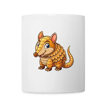 tatou mignon personnage de dessin animé Kawaii Clipart - Mug blanc - blanc - Devant