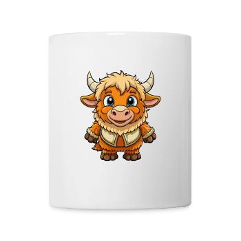 Yak Cute Cartoon Character Kawaii Clipart - Mug - white - Front