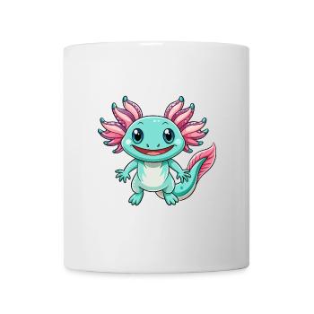 axolotl mignon personnage de dessin animé Kawaii Clipart - Mug blanc - blanc - Devant