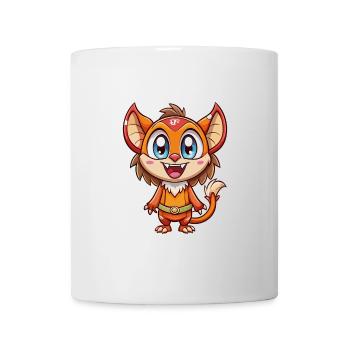 Aye Aye Niedliche Zeichentrickfigur Kawaii Clipart - Tasse - Weiß - Vorne